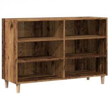 Aparador de madera ingeniería envejecida 103,5x35x70 cm Marrón