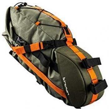 Birzman Packman Travel Saddle Pack Transportistas, Unisex, Verde, Naranja, Negro, Talla única