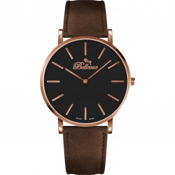 Bellevue Reloj Hombre Analogico Cuarzo con Correa de Piel sintetica B.63
