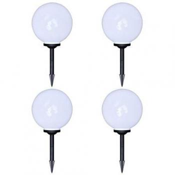 vidaXL 4X Lámparas de Jardín para Camino con Pica de Tierra Iluminación Decorativa para Senderos Patios Balcones Ajustables Útiles Automáticas 30cm