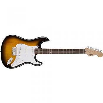 Squier Bullet Stratocaster SSS Electric Guitar with Indian Laurel Fretboard in Brown Sunburst Finish