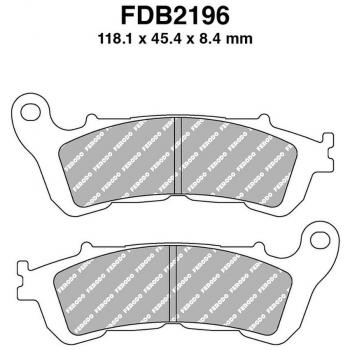 Juego de pastillas de freno FERODO FDB2196SM - freno de disco, tipo racing, alto rendimiento, diseño optimizado para una mejor frenada y menor desgaste, compatible con vehículos deportivos