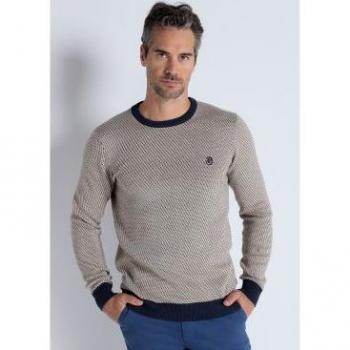 Jersey de cuello caja Jacquard Bendorff para hombre