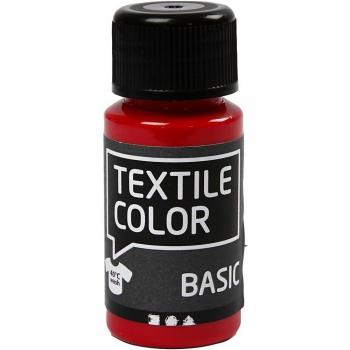 Pintura Textil Color Rouge Primario 50 ml - Alta Calidad, Base de Agua, Duradera, Fijación con Plancha
