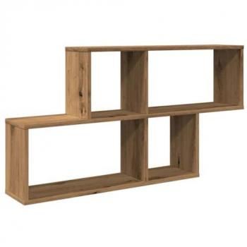 Estante de pared madera ingeniería roble artisian 100x18x53 cm