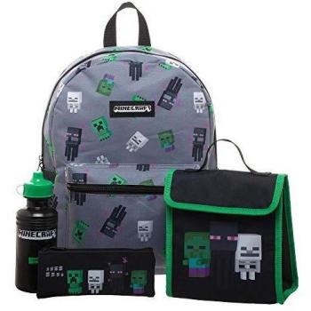 Mochila Minecraft Infantil - Set de 4 Piezas Multicolor