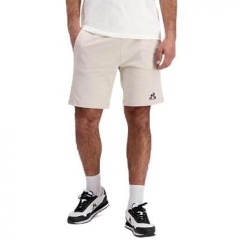Pantalón corto Le Coq Sportif Contemporain N°1 beige para hombre, talla S, diseño contemporáneo