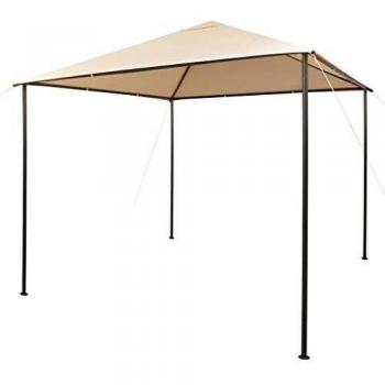 vidaXL Gazebo Pavilion Tent Canopy 3x3 m Steel Beige