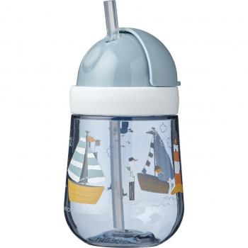 Taza con Pajita Little Dutch Sailors Bay 300 ml - Apta para Lavavajillas y Antiderrames