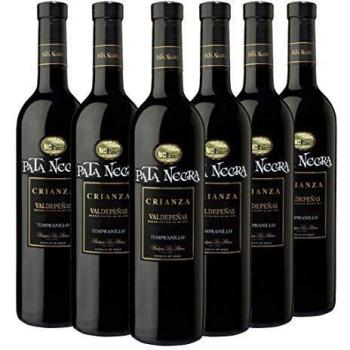 Pata Negra Crianza Vino Tinto D.O Valdepeñas - Caja de 6 Botellas x 750 ml