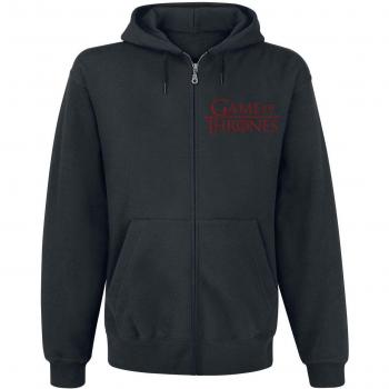 Game Of Thrones Juego de Tronos Targaryen - Fire and Blood Capucha con Cremallera Negro M