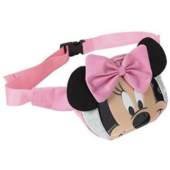 ARTESANIA CERDA Bolso Riñonera Minnie, Plateado, 33 cm