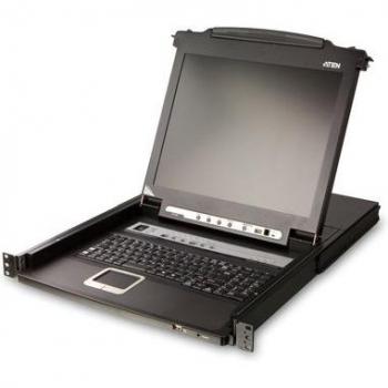 Consola KVM ATEN CL5708M 17 LCD con Switch KVM 8 Puertos PS/2 y USB para Montaje en Rack