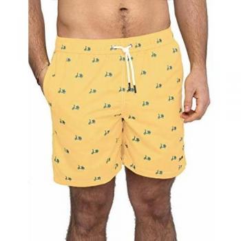 Scotta 1985 - Traje De Baño Logo Amarillo, Calidad, Estilo Sport Clásico, Bañador Tendencia Verano para Hombre