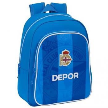 Mochila Escolar Infantil R. C. Deportivo de La Coruña Azul 27 x 33 x 10 cm, cómoda y versátil, ideal para niños de diferentes edades, calidad y resistencia