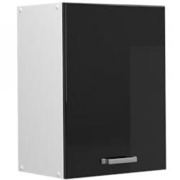 Vicco Mueble Alto Universal R-Line, Negro Brillo Intenso, 45 cm con puerta