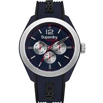 Superdry Mens Analogue Quartz Watch with Silicone Strap SYG215UB
