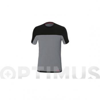 Camiseta stretch gris/negro talla L