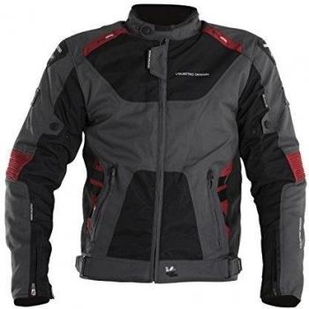 V Quattro Design Chaqueta Moto hombre sp-21, Negro/Gris/Rojo
