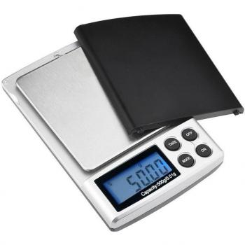 demiawaking Digital báscula, 500 g/0,001 G Báscula de bolsillo Mini joyería alimentos LCD báscula de cocina de alta precisión #.01