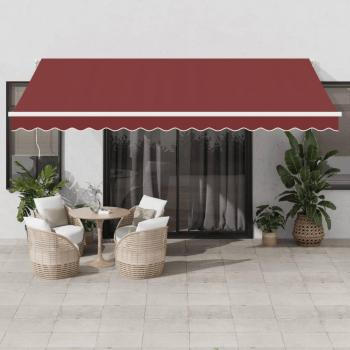 Cortina Retractable Automática LED 450x300 cm Burdeos