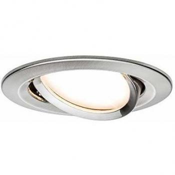 Foco LED Empotrable Premium Slim Coin, Giratorio, Regulable, Aluminio Cepillado, 6W, 633 lm, 2700K