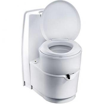 Inodoro empotrado Thetford C224-CW con tanque de 9 litros y sistema manual