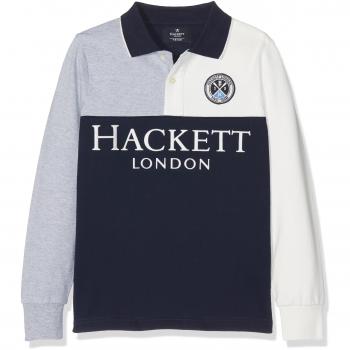 Hackett Ls Hf Sp Hkt B, Polo para Niños, Azul
