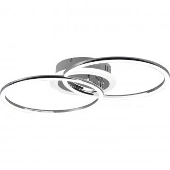 Plafón LED Venida en diseño de anillo cromo con dimmer 4000k