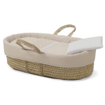 Moisés de mimbre acolchado Cambrass Fresco Beige 39x80x25 cm