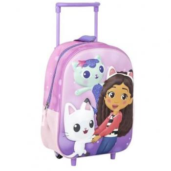 Mochila Trolley 3D La Casa de Muñecas de Gabby Rosa 31cm