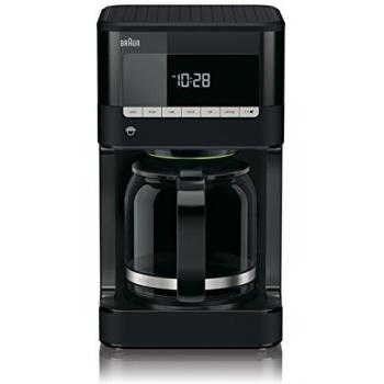 Cafetera de Goteo Braun PurAroma 7 KF 7020 Semi-automática, 1000 W, Color Negro, Capacidad de 12 Tazas