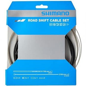 SHIMANO Y-60098022, Kit De Cables Fundas Shno5 Schaltzugset Rennrad Schwarz Negro, Única