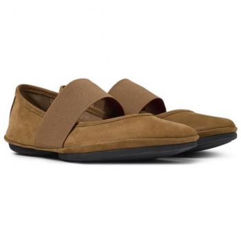 CAMPER Right - Women's Brown Suede Ballerinas Size 37