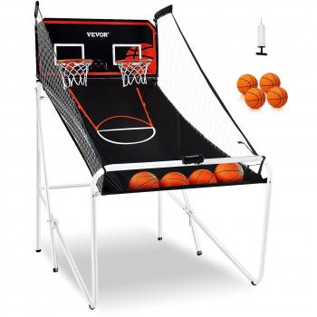 Vevor Foldable 2-Player Indoor Basketball Arcade Game with Electronic Scoreboard, 4 Balls, and 8 Game Modes
