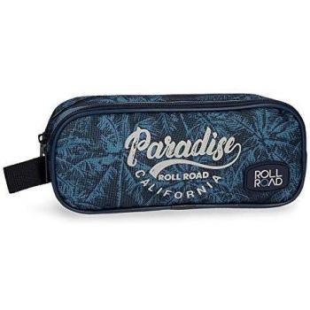 Roll Road Palm Estuche Doble Azul 23x9x7 cms Poliéster