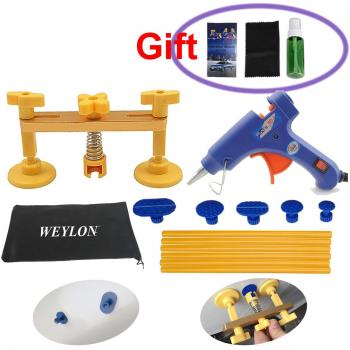 Weylon 14Pcs Herramientas sin pintura auto de la eliminación de la abolladura Herramientas de la reparación de tirador del puente del arma de pegamento Kits Ops una abolladura y las herramientas de Ding