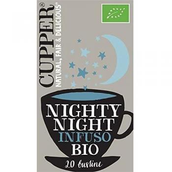 Cupper - Pack de 4 Cajas de 20 Bolsitas de Infusiones Ecológicas Dulces Sueños - Apto para Consumo Vegano - Ayuda a Mejorar el Descanso Nocturno - Contiene Canela y Manzanilla