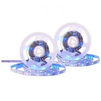 Conjunto de 2 Tiras LED de 5m con 16 Colores y Mando a Distancia Kikori