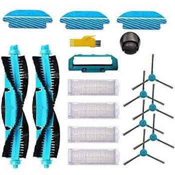 Kit de accesorios Laimaiou para Cecotec Conga 3590 3390 3790 3490 3290 3690 Piezas de repuesto para robot aspirador 17 paquetes de cepillo principal, filtro, cepillo lateral y paño de fregona