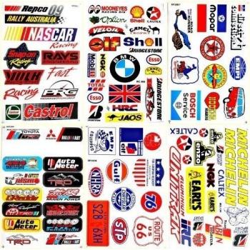 Cars Motorsport Nascar Racing Lot 6 vinyl stickers decals D6093 by Best4Buy stickers