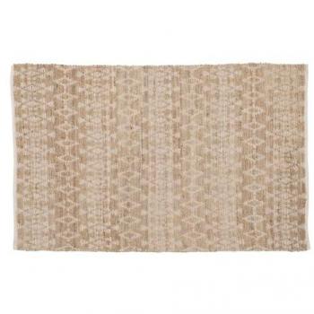 Alfombra de salón natural - Blanco Yute - Algodón 160 x 230 cm