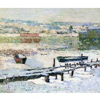 20 x 43,18 cm OdsanArt Post-Impresionismo Otros diseño de Río diseñado por Ernest Lawson Fine Art Prints de alta calidad sobre lienzo