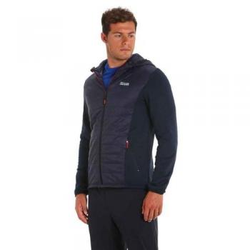 Sudadera Forro Polar Híbrido con Capucha Activa Slam, Color Marino Oscuro, Talla L