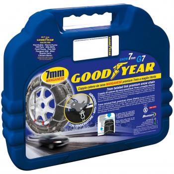 Goodyear 77953 G7 Cadenas de nieve 7 mm para coche, Talla 080, Primera calidad Homologación TUV y GS ÖNORM