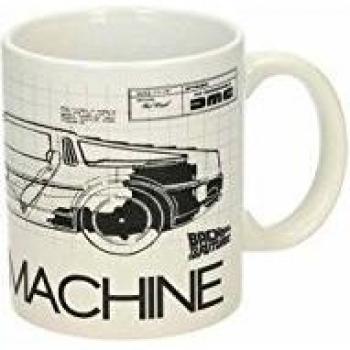 BACK TO THE FUTURE TIME MACHINE TAZA CERAMICA REGRESO AL FUTURO