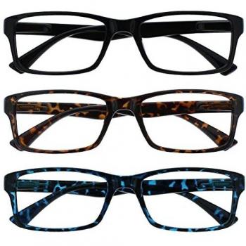 Uv Reader Gafas De Lectura Negro Marrón Azul Lectores Valor Pack 3 Hombres Mujeres Uvr3092Bk_Br_Bl +3,00 3 Unidades 88 g