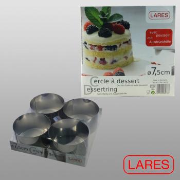 Set de 4 círculos de mousse de 7,5 cm con pulsador - Lares 6073