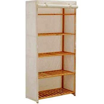 SengentoStyle Kledingkast 79x40x170 cm stof wit