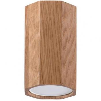 Aplique de Techo Zeke 10 Roble GU10 LEDBOX Downlight Madera 1 Bombilla Iluminación Interior LED